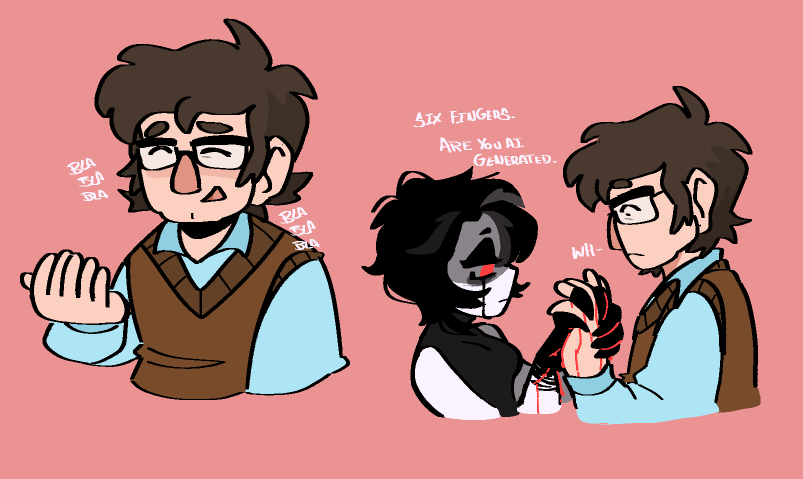 Hi ford. I fumbled the baddie in my own art bc I'm too embarrassed to draw what I want.
TW: Bit of cartoony blood
#gravityfalls #oc #stanfordpines