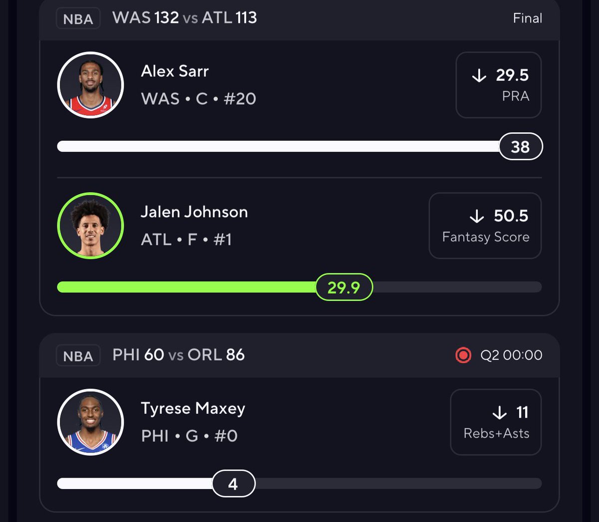 Doing a giveaway for you guys before you sleep 😴 

LIKE &amp; drop your cashapp so I can bless you all💚💰🎁

This went 2/3✅ 
I predicted that these games were gonna be a blowout✅

But I can’t predict an insane performance by Sarr shooting 11/15 FGA