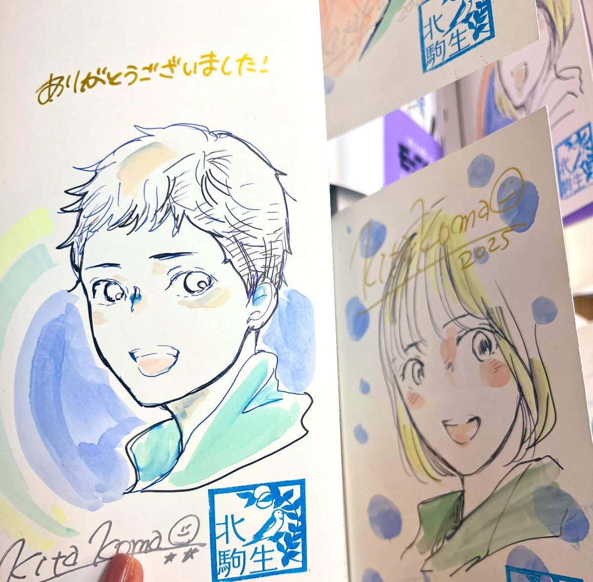 ジュンク堂書店大阪本店様にてイラスト入りのサイン本を描かせて