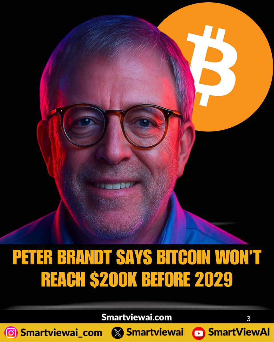 PushpendraTech's tweet image. 📢BREAKING: Veteran trader Peter Brandt forecasts that Bitcoin won’t reach $200K before 2029.

$btc #CryptoMarket #Bitcoin
