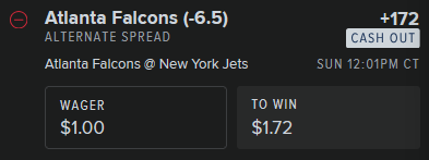 betwith1dollar's tweet photo. @Dataman422 @KuttBet Atlanta Falcons @ New York Jets

Atlanta Falcons -6.5; +172

#DefinitelyFadeMeOrYouWillLoseYourMoney https://t.co/35yZz5Nbwp