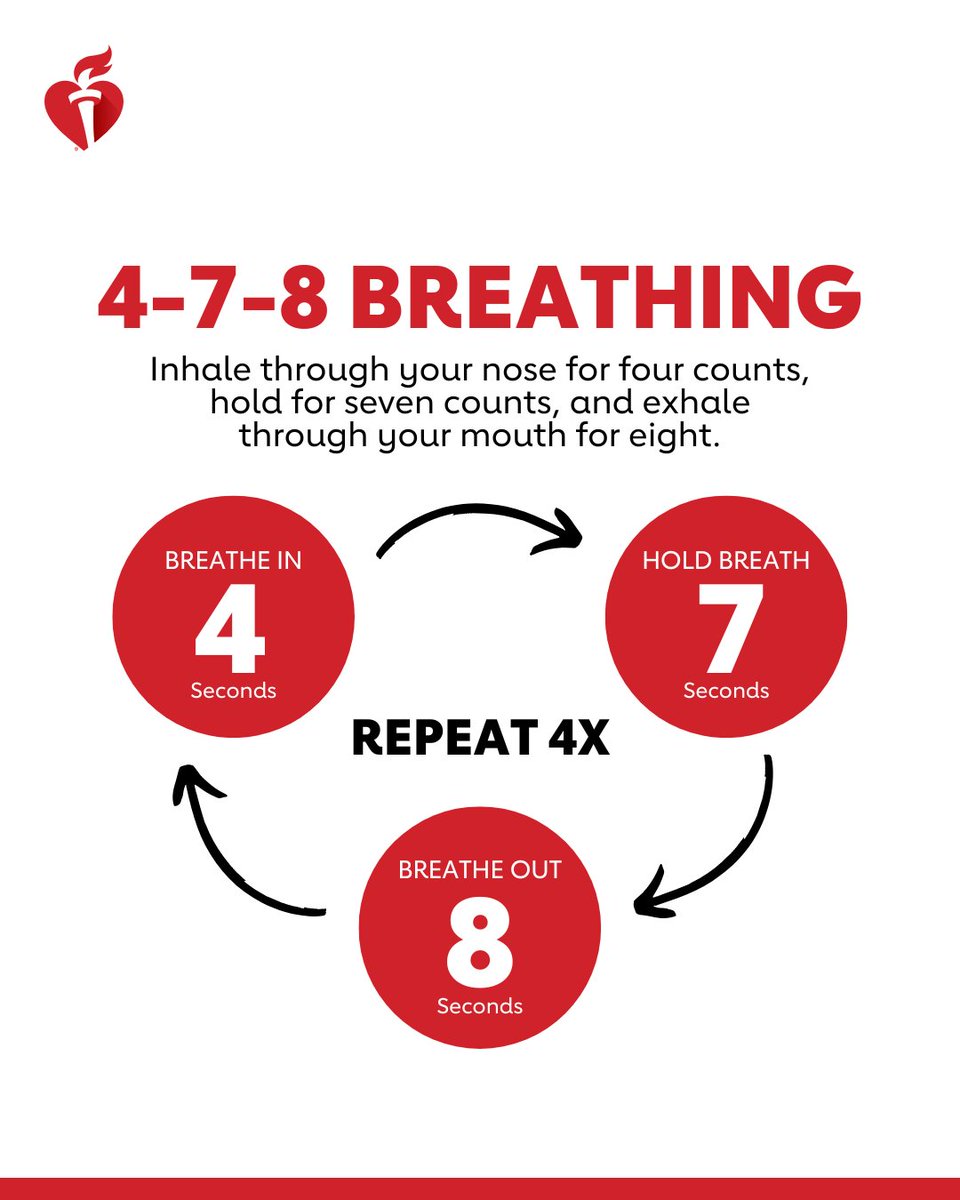 When the holiday stress hits, try 4-7-8 breathing. Breathing is an essential act that requires no thought. But thinking about it can alter your physical and mental health. It can relieve stress and anxiety or help you wind down and fall asleep. Here’s how to do it: