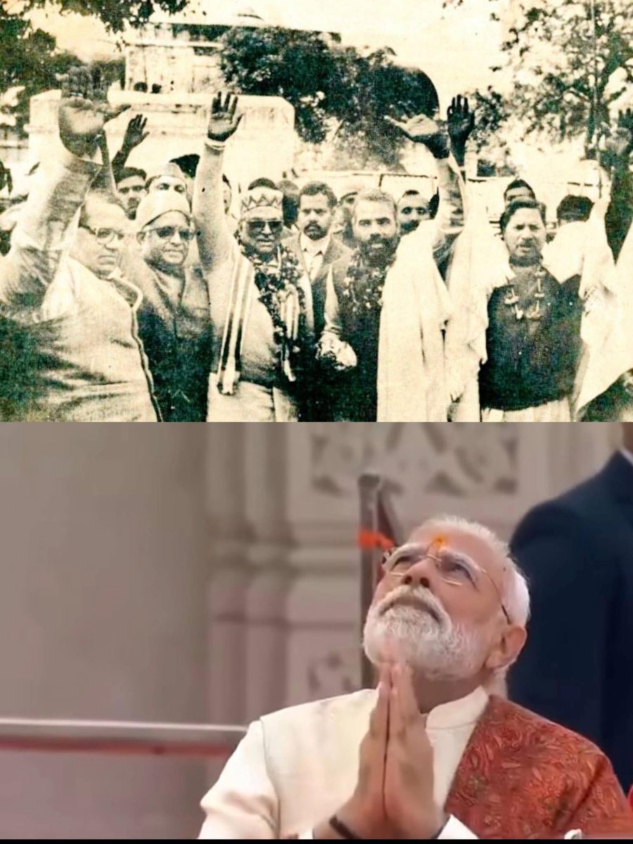 rcrohitcse's tweet image. यह दृश्य अत्यंत भावुक कर देने वाला था। मोदी जी को देखकर ऐसा प्रतीत हुआ मानो किसी पावन अनुष्ठान से पहले परिवार का मुखिया अपने पूर्वजों को स्मरण कर रहा हो।
कोठारी बंधुओं और सभी कारसेवकों के बलिदान और साहस को दी गई यह एक सच्ची श्रद्धांजलि थी।

मानो स्वर्ग लोक से वे पितर निहारते हुए…