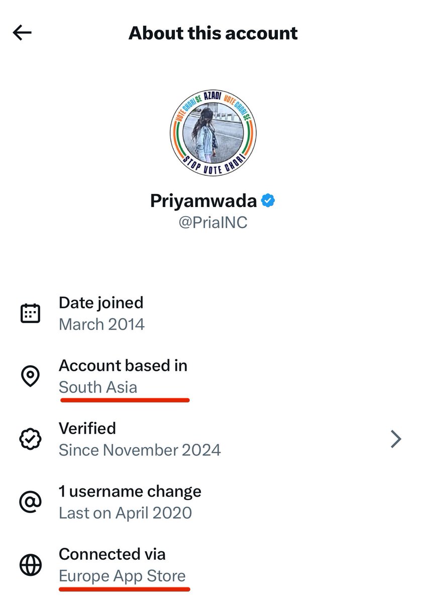 abhijitmajumder's tweet image. ‘INC’ account from ‘south Asia’ using ‘Europe app store’ and hugely concerned about caste divisions in India.
Telltale :-)