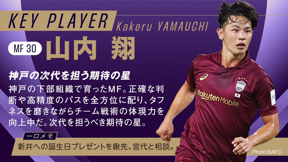 ヴィッセル神戸 山内翔 ACLユニフォームMサイズ 美品 ヴィッセル神戸