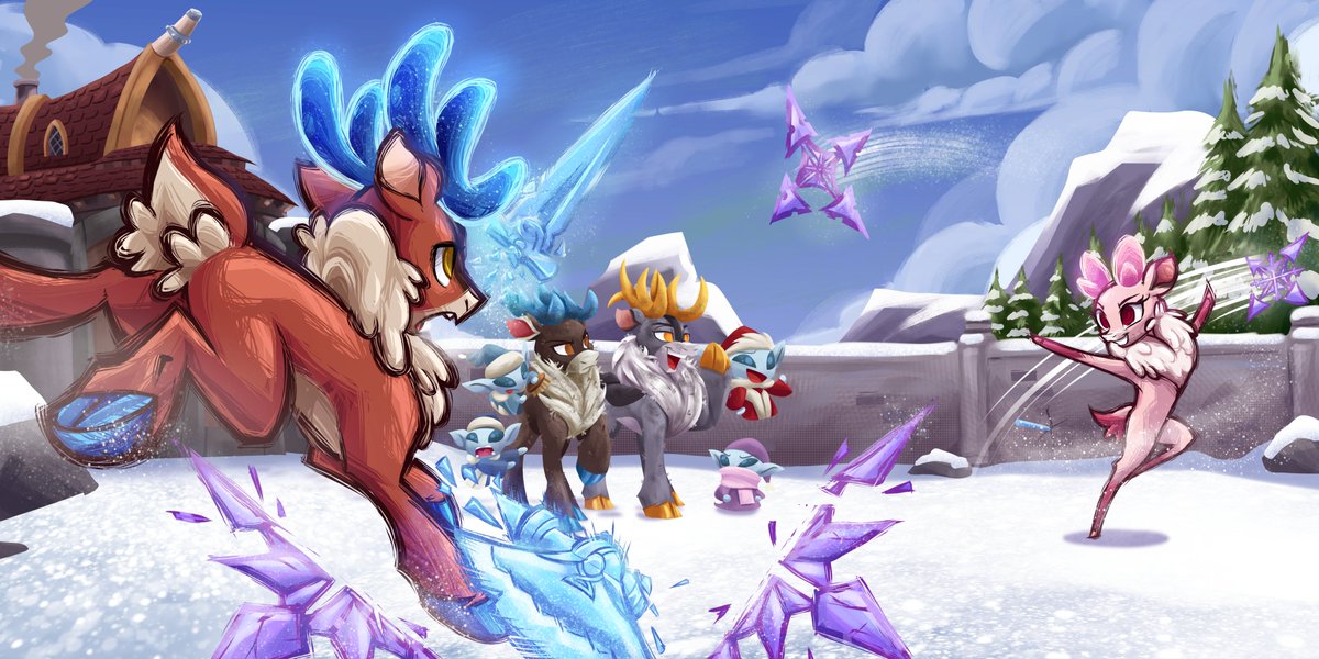 Commissioned by Galgus!
Vixen vs Prancer.