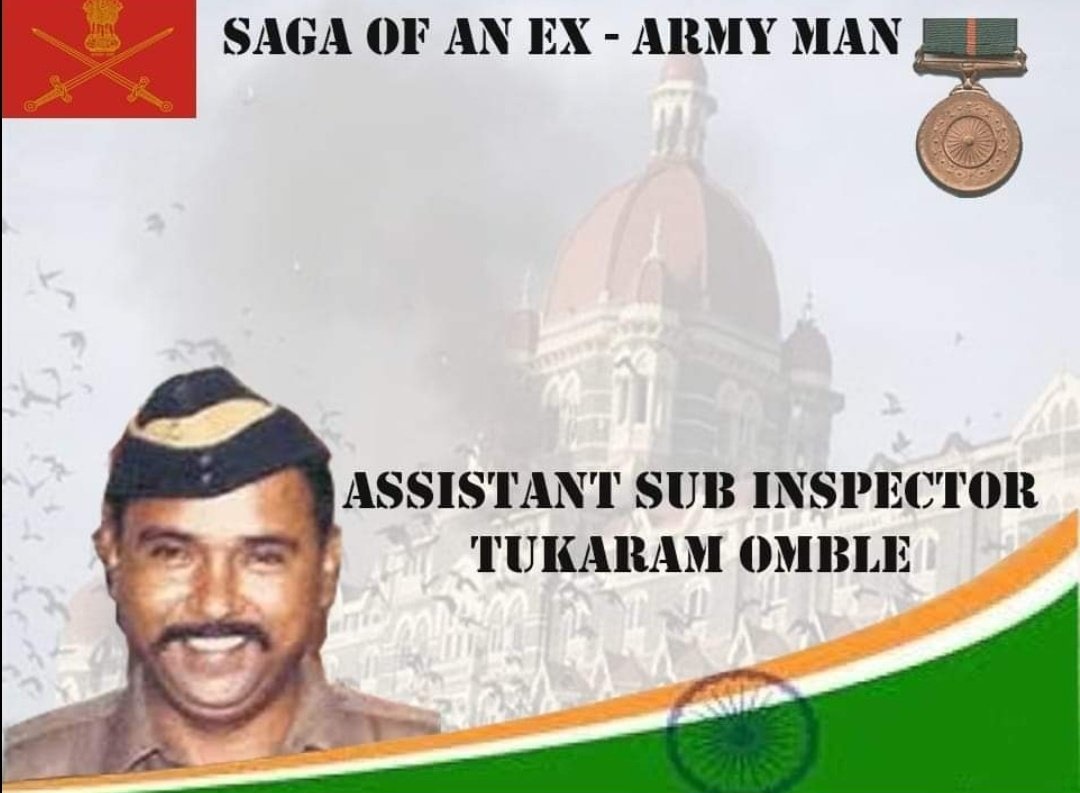 megirish2001's tweet image. #BalidanDiwas #BravestOfBrave 
Enemies of our country had made a perfect plan to paint Hindus as &apos;saffron terrorists&apos;.  

But our Army Naik &amp;amp; Police ASI, Braveheart Tukaram Omble AC(P), despite being unarmed &amp;amp; 54 years old, caught the fully armed Pakistani terrorist Ajmal Kasab…