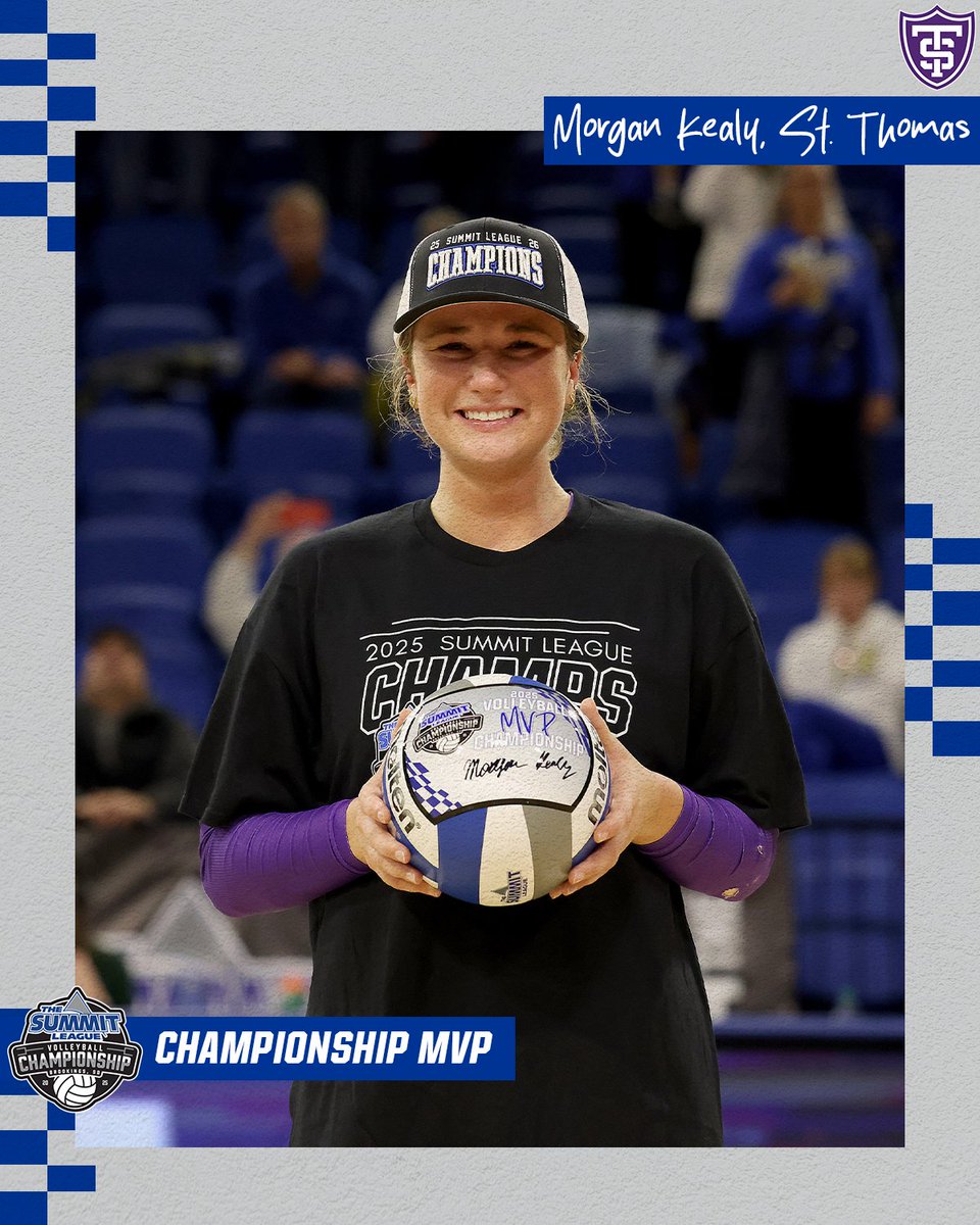 TheSummitLeague's tweet image. 𝟐𝟎𝟐𝟓 #𝐒𝐮𝐦𝐦𝐢𝐭𝐕𝐁 𝐂𝐡𝐚𝐦𝐩𝐢𝐨𝐧𝐬𝐡𝐢𝐩 𝐌𝐕𝐏

Morgan Kealy,@Tommievball 

#ReachTheSummit