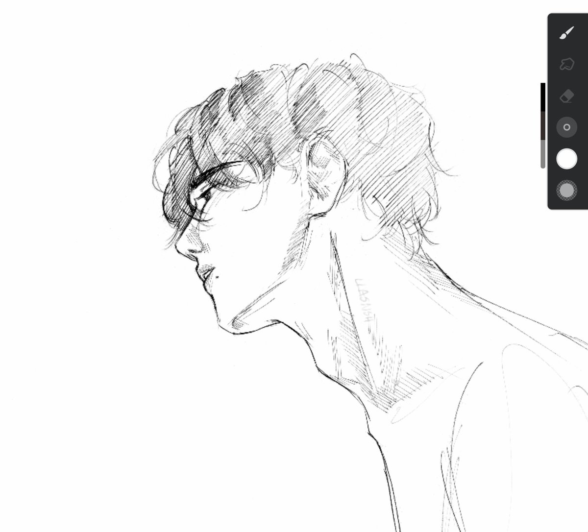 llasnsh's tweet image. posting this beauty because i got distracted while drawing the comic. 
cej stronger than me because if sayoung looked at me like that i would get on my knees immediately HES SO BEAUTIFUL
#thgll #헌조살