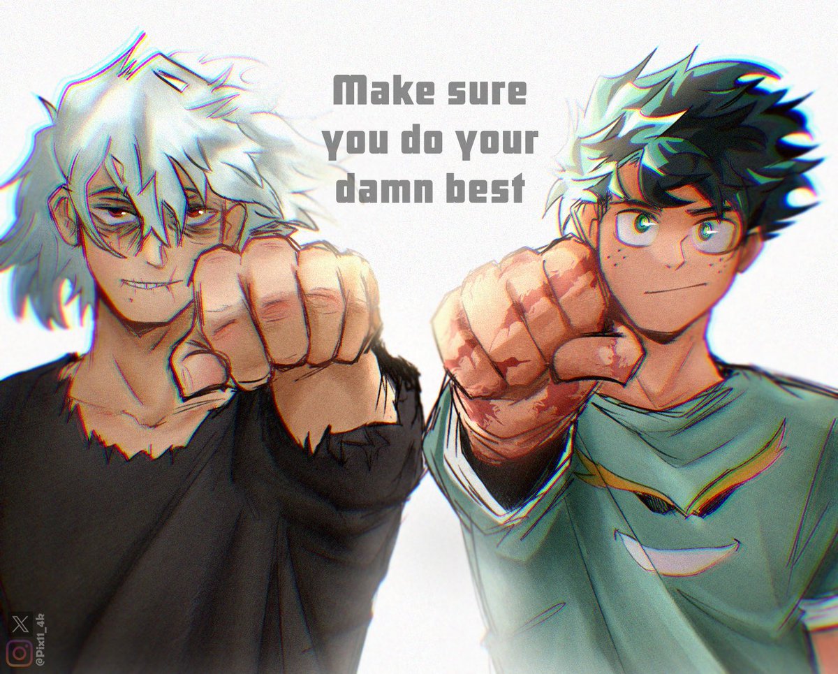 Pix11_4k's tweet image. Make sure you do your damn best!
#mha #bnha