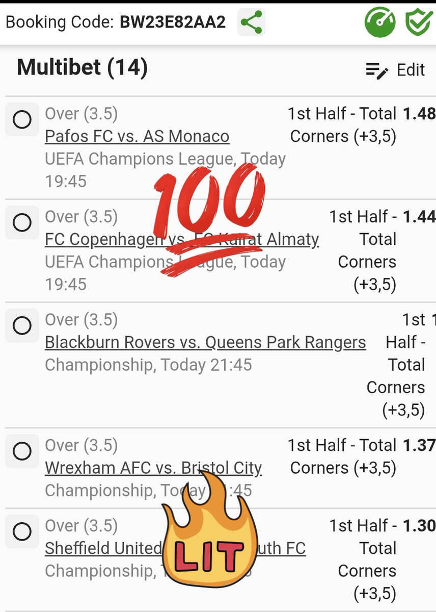 LeswiiSwaMina's tweet image. 73 Odds-ON 🍏🫡

Multi Bet betslip : BW23E82AA2 new.betway.co.za/book-a-bet-res…
Kick OFF : 19;45 ⌚️