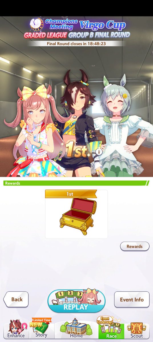 Rextr8's tweet photo. @Umamusume_mx Primer lugar de grupo B pq me hice bien pendejo entrenando https://t.co/nAR0qSUNDL