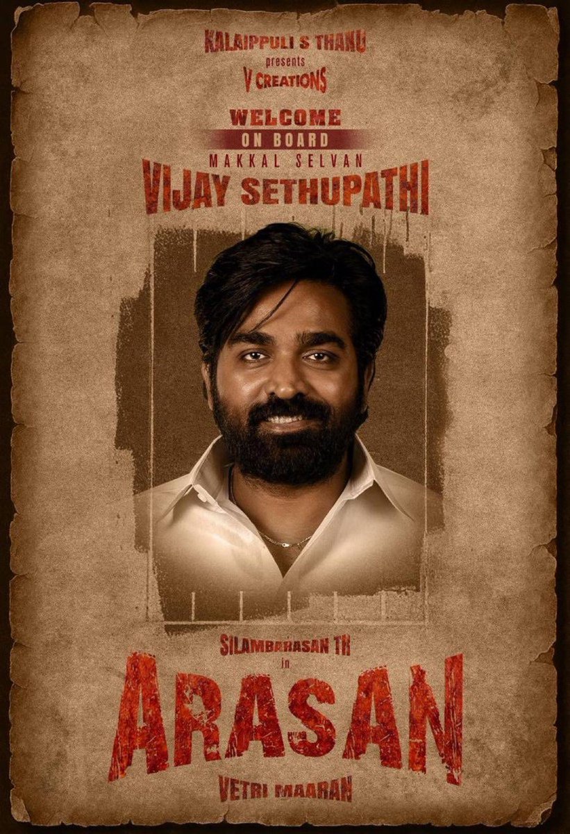 8mm_media's tweet photo. Officially onboard @VijaySethuOffl into the world of #Arasan 🔥🔥🔥🔥 

@theVcreations #SilambarasanTR https://t.co/AbAbt7xOXi