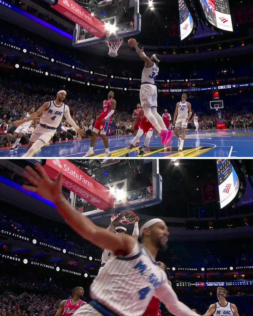 Jalen Suggs tried to recreate the Wade/LeBron pic on the lob to Wendell Carter Jr. 😂 