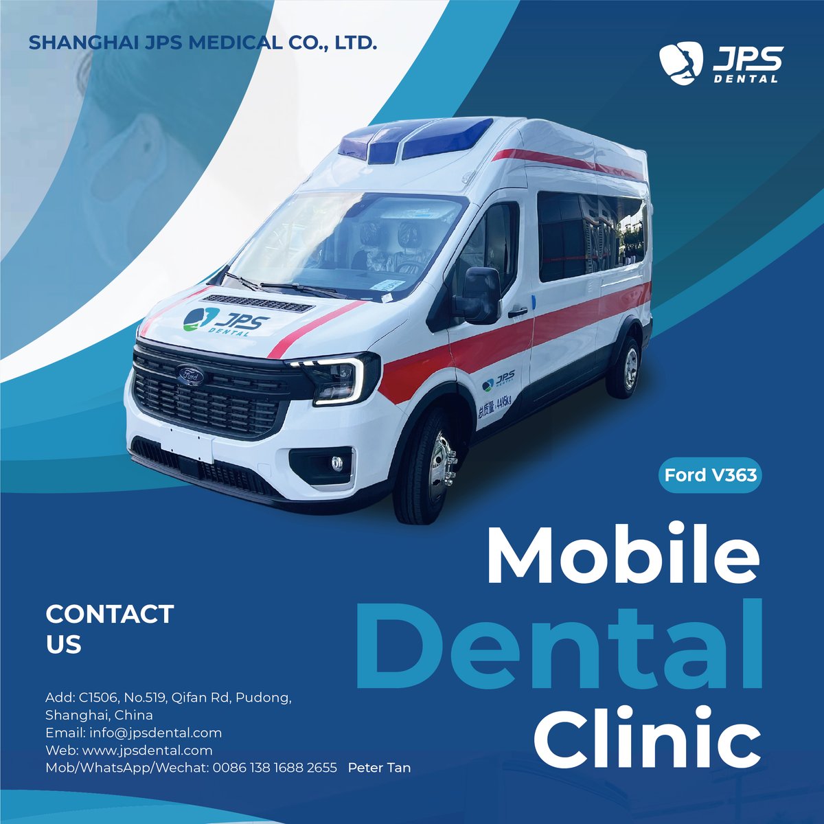 Smarter dental care on wheels. 🦷🚐
 FORD V363 Mobile Dental Clinic by JPS DENTAL
Portable. Efficient. Reliable.
#JPSDENTAL #MobileDental #DentalTechnology