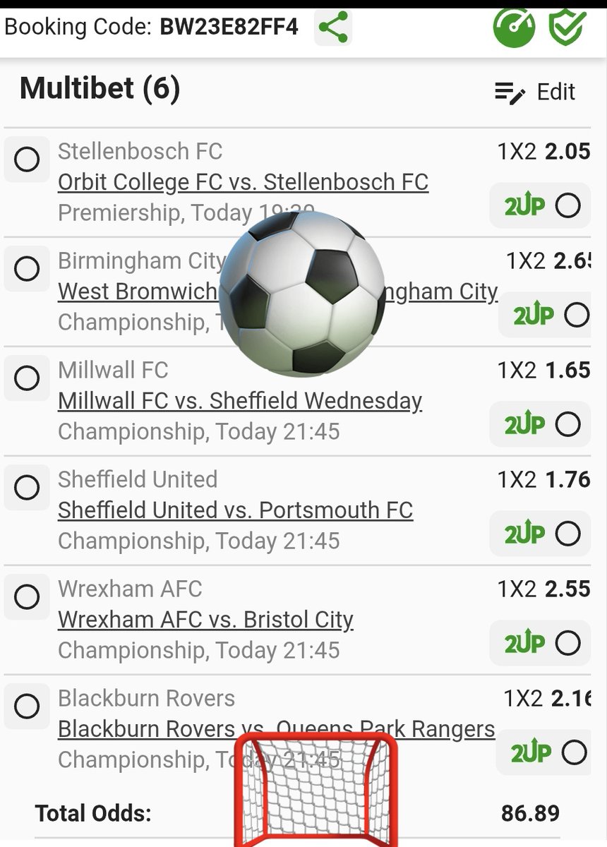 LeswiiSwaMina's tweet image. 86 Odds-ON 🍏🫡

Multi Bet betslip ; BW23E82FF4 new.betway.co.za/book-a-bet-res…
Kick OFF ; 19;30 ⌚️ 

TOP 6 💥🥳