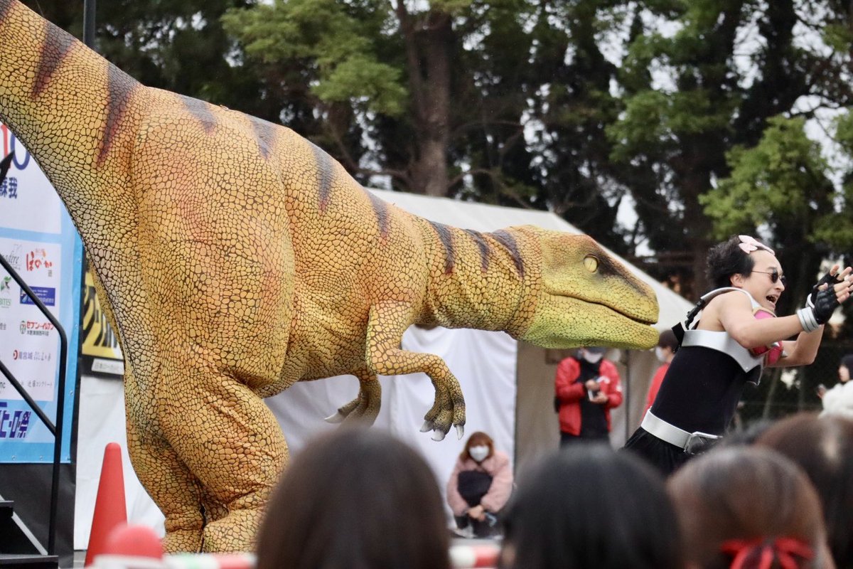 puku_291's tweet image. これがフクイザーチームのヒーローショーです🦖🔥
これがきっかけで、福井に興味持ってくれて遊びに来てくれたら嬉しいな😊
フクイザーショーの中でも福井の魅力伝えてるから、実際に来て肌で感じてほしい🙌🏻
バスツアー絶対したい！！笑

#フクイザー #福井 #フロダーク #芦原