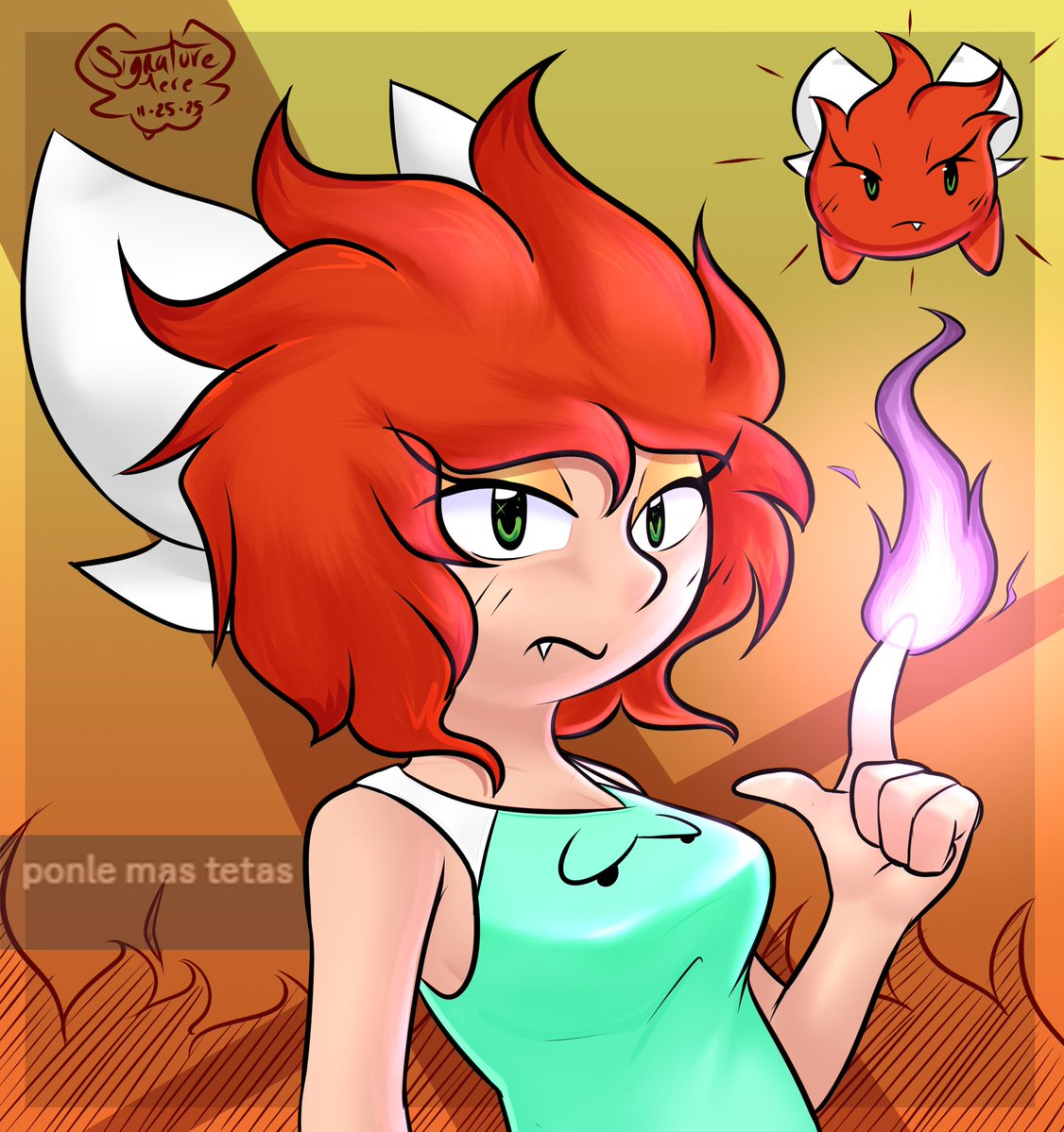 Now in Color
Kakyu Brigit human form, a form I don't draw often. It was a nice change of pace from usual boo and ninji draws