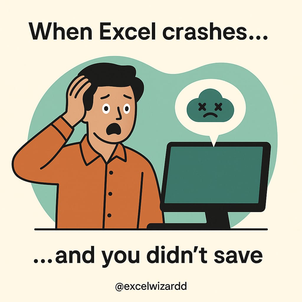 excelwizardd's tweet image. That mini heart attack when Excel decides to freeze 😭💀

AutoSave ON = peace of mind.

AutoSave OFF = therapy session.

Tell me honestly…When was your last Excel heartbreak? 👇

#excelwizardd #excelmemes #officehumor