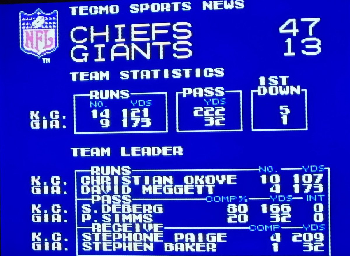 metricnavigamer's tweet photo. I mean...it had to be done.

#kc #tecmo #tecmosuperbowl #football #nes https://t.co/uGlgURGx1D