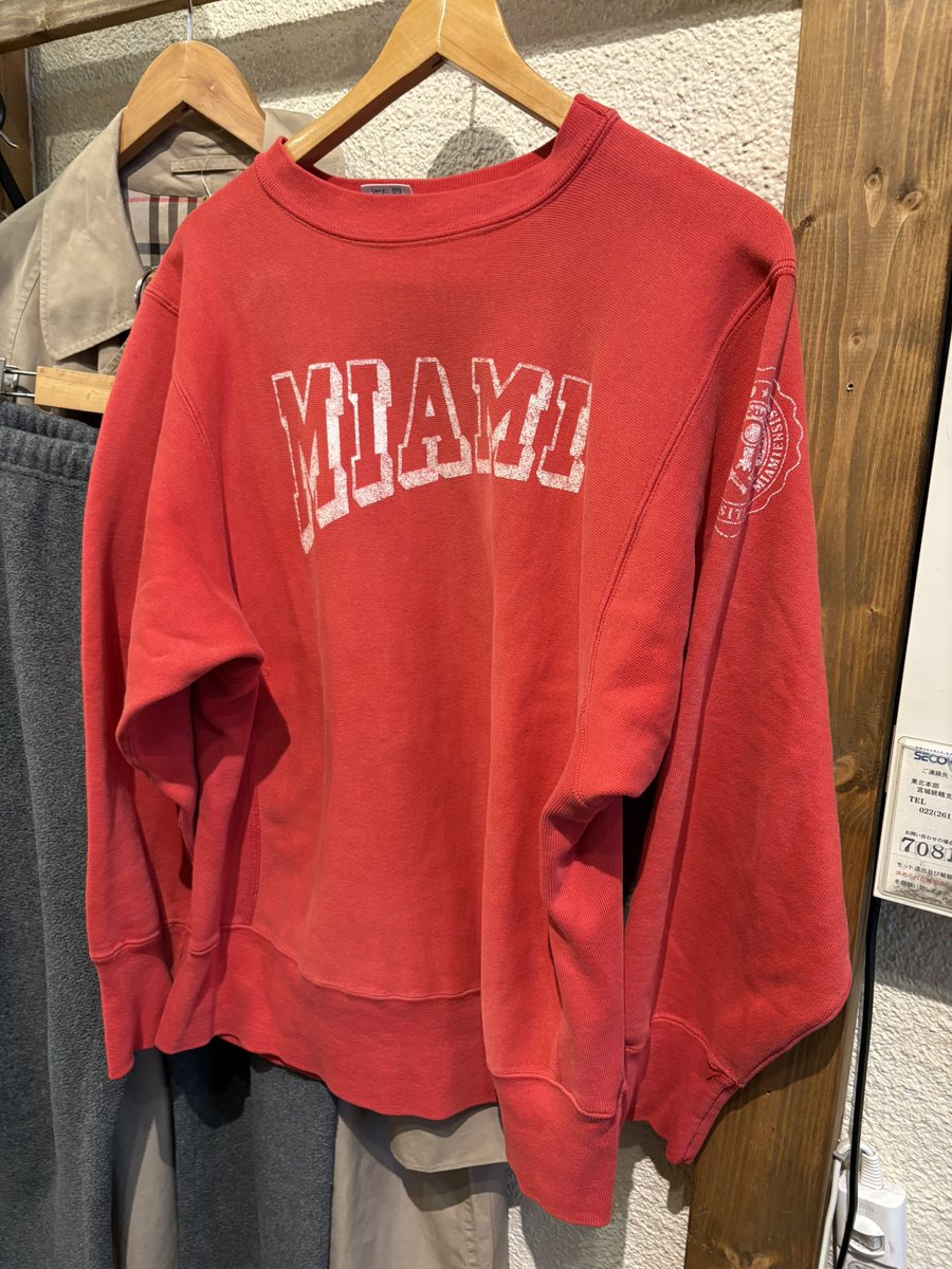 80s チャンピオン リバースウィーブ トリコタグ マイアミ大学 XXL 80s