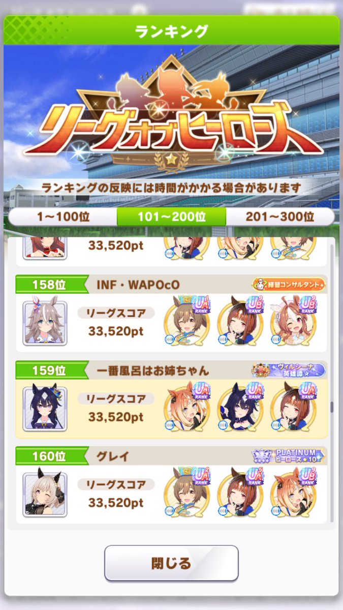 いつもの乗っただけ記念
サイゲくん頼むから次こそは芝マイルor中距離でお願いします！！