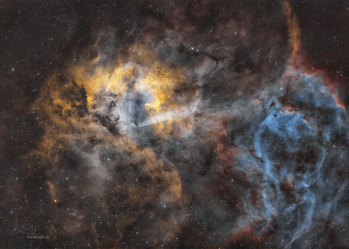 Optolong_filter's tweet image. This is Sh2-132, better known as the Lion Nebula. 
ASI2600MC + TS-Optics 115/800
Gain 100
255*5min Optolong L-Ultimate 3nm #filter
150*5min, Askar D Duo Sii/Oiii
3*15min, Optolong L-Pro
Total time: 34h 30min
Tracked and Guided with Ragdoll20
Bortle Sky 5
Credit: Stefan R. Nilsson