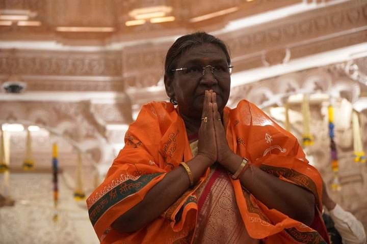 She visited the temple, and she belongs to the ST community.

Temple doesn’t ask for caste.
Temple asks for faith.
Anyone who carries that faith in their heart will always find their place there.