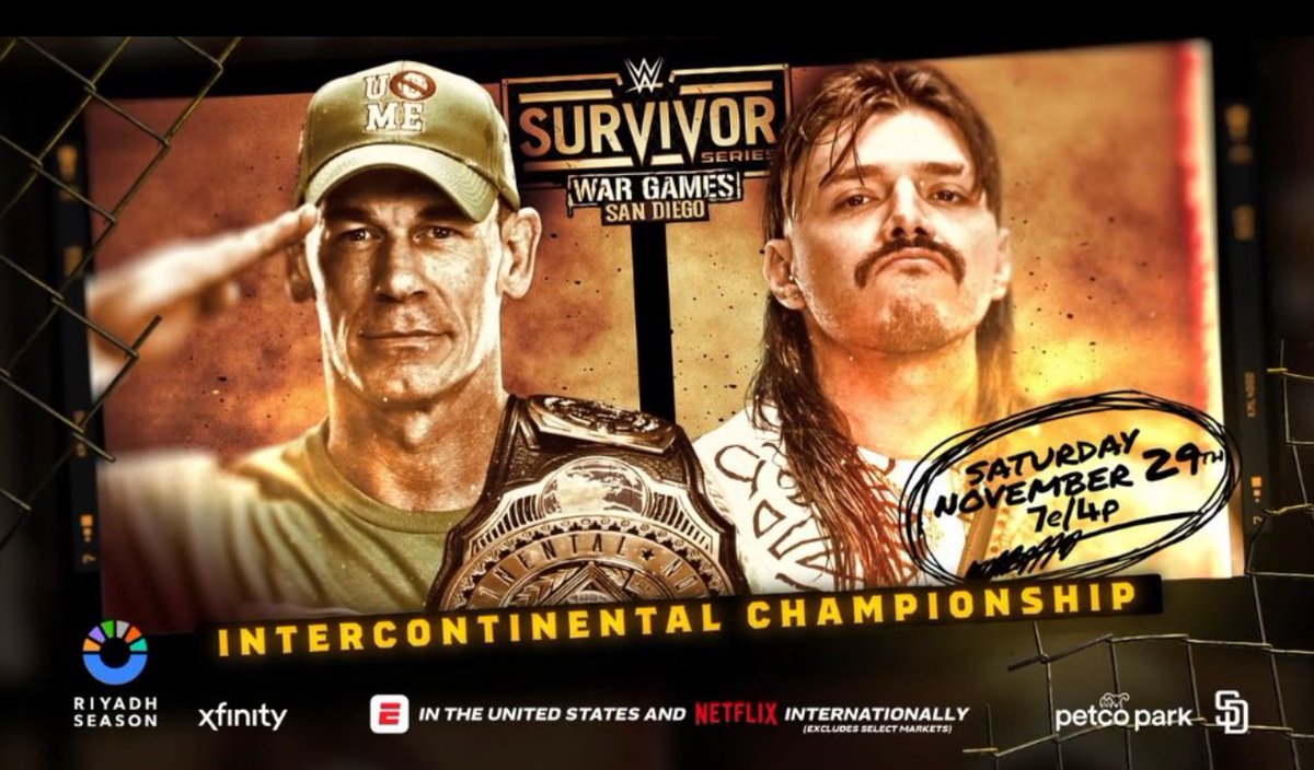 steviebreech's tweet image. Intercontinental Champion John Cena vs. Dominik Mysterio - WWE Survivor Series 2025 ... youtu.be/l86-Jdme-k4?si… via @YouTube #WWE #SurvivorSeries #WarGames
