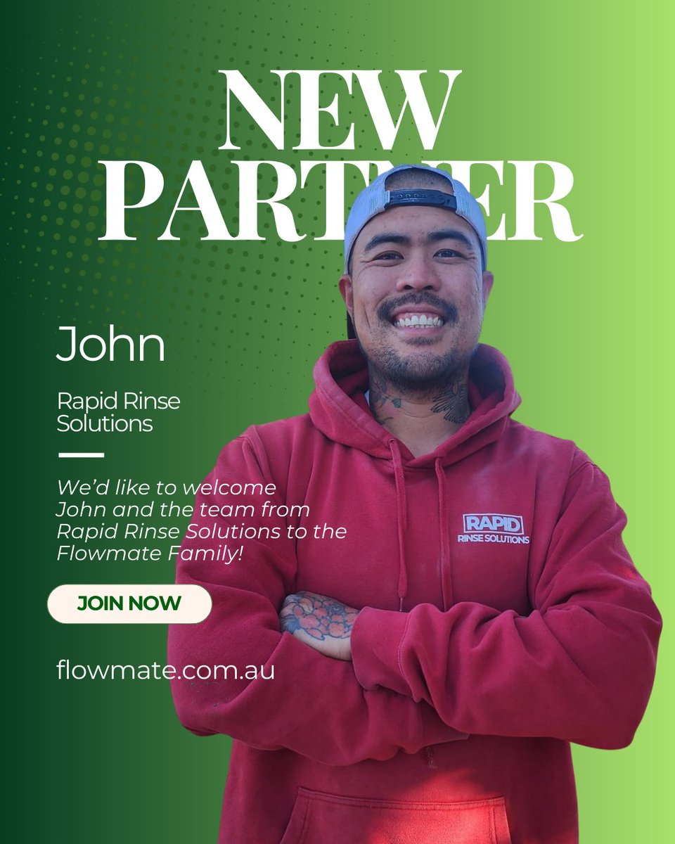 Flowmate_Aus's tweet image. We’re stoked to welcome John and the crew at Rapid Rinse Solutions to the Flowmate family! 💧

Goulburn Valley’s top team for professional roof, gutter, and pressure cleaning . 🙌
📞 0402 496 446
🔗 rapidrinsesolutions.com.au #guutercleaning #flowmate #DIY #roofing #pressurewashing