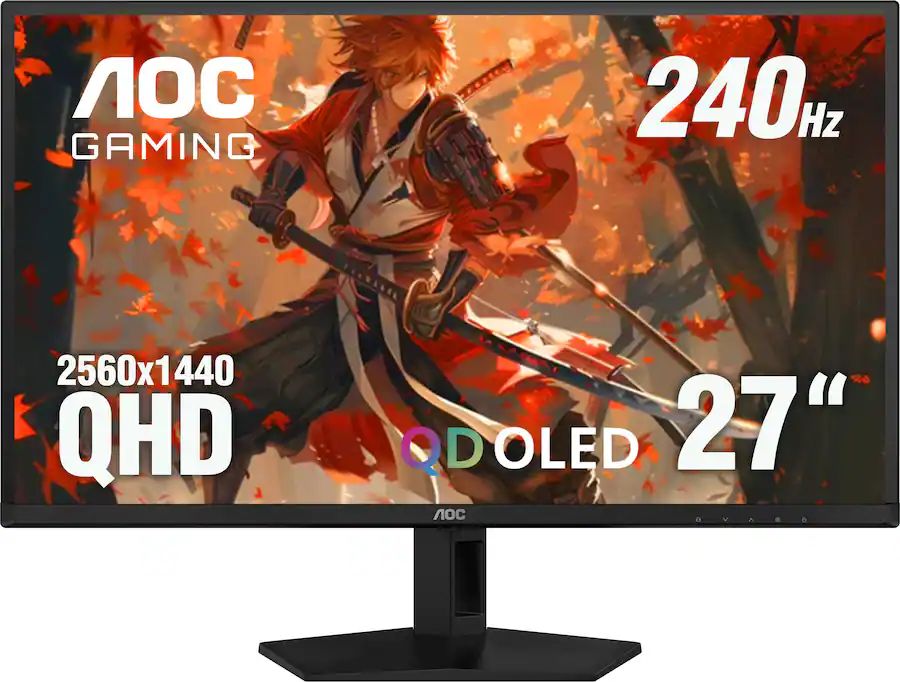 Wario64's tweet image. AOC - 27” QD-OLED, QHD, 240hz, G-Sync Compatible, .03ms, Gaming Monitor is $369.99 at Best Buy buff.ly/tyXOhwZ #ad