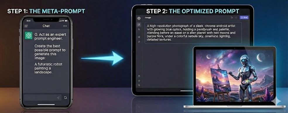 avi21b's tweet image. Q. How to write better prompts?
A. METAPROMPTING 🚀
🌐 For the foreseeable future, you’ll be talking to AI using text prompts. The quality of the output depends massively on how you phrase that input prompt.