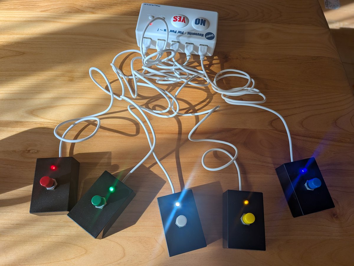 R³(R-Cube)早押し機 早押しボタン研究所 ピンポンブー YquiQox用 ちょ