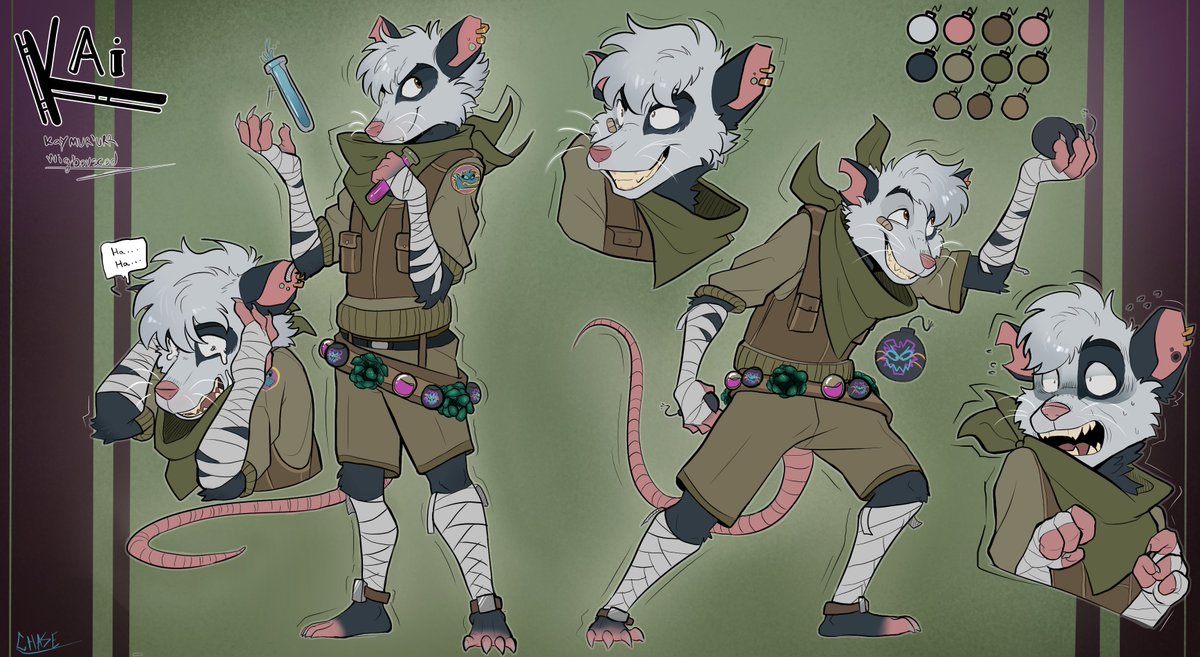 ChaseDubs_Arts's tweet image. The Rat Kai He&apos;s like bombs!! 🐭💣
#furryart #ratfur #refsheet