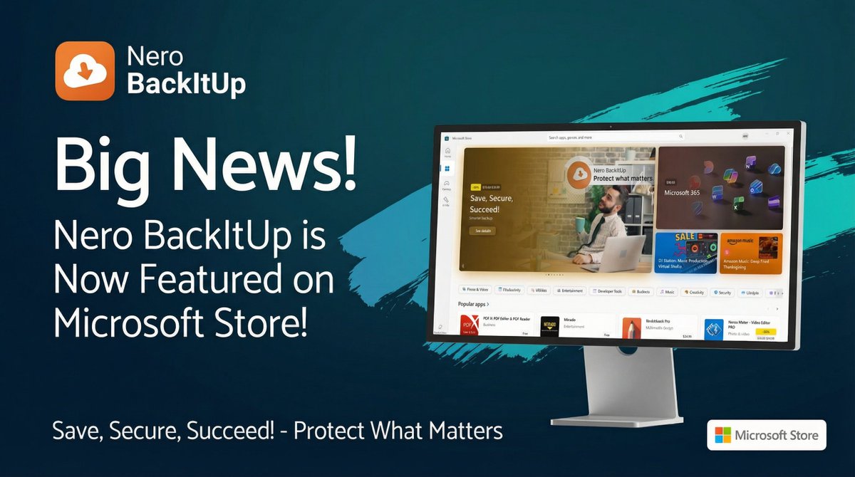nero_software's tweet image. 🎉 Big News! Nero BackItUp is now featured on Microsoft Store!

Save, Secure, Succeed! 
Protect what matters most with smarter backup solutions.

✅ Automatic Backups
✅ Cloud &amp;amp; Local Storage
✅ Easy Recovery

👇Download now from Microsoft Store