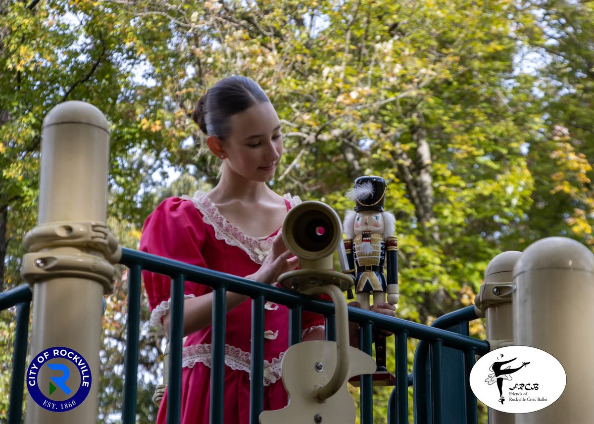 FriendsRcb's tweet image. Today the @RockvilleBallet Claras, portrayed by Kaylin, Willa, Lilian, and Hannah, visited Silver Rock Park in Twinbrook enjoying some play time with the Nutcracker. 

Get your tickets to see The Nutcracker at fscottfitzgerald.showare.com/eventperforman…

#ClarasMagicalJourney #CMJ
#BalletForAll #rkv