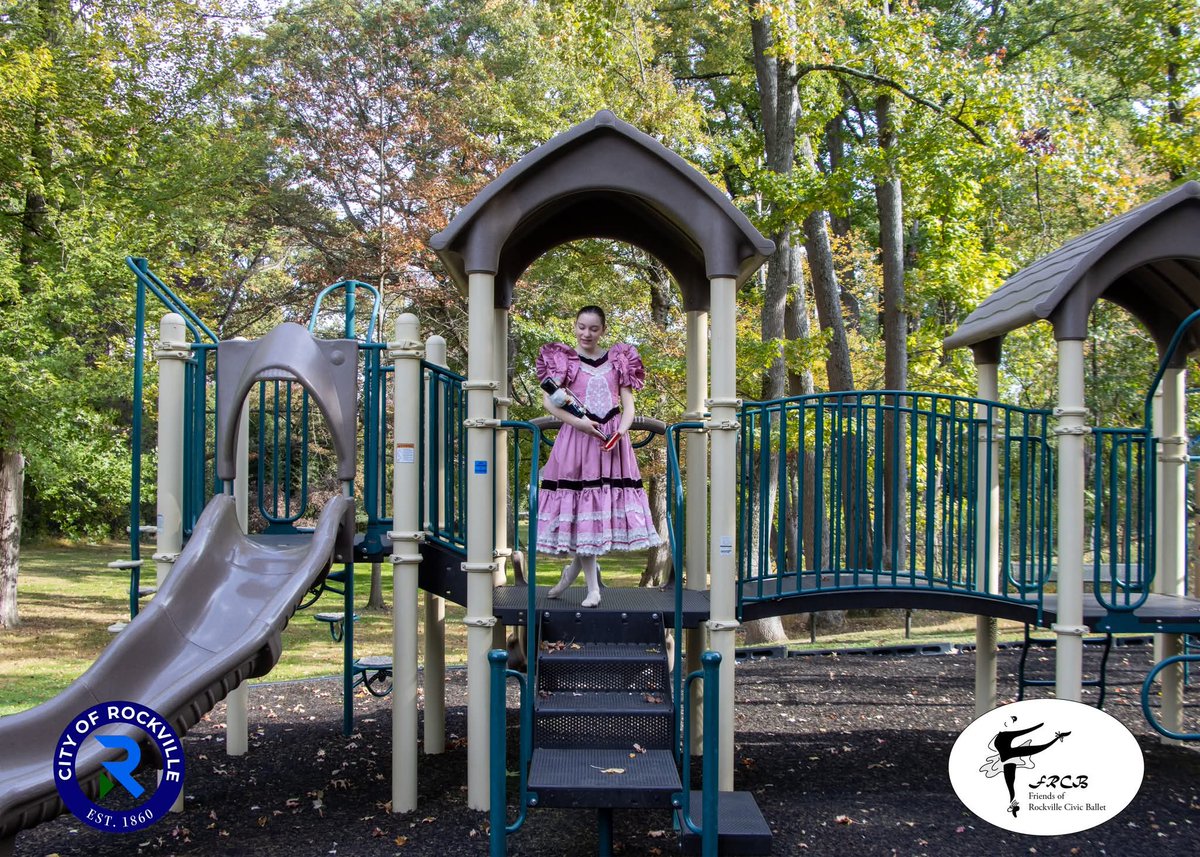 FriendsRcb's tweet image. Today the @RockvilleBallet Claras, portrayed by Kaylin, Willa, Lilian, and Hannah, visited Silver Rock Park in Twinbrook enjoying some play time with the Nutcracker. 

Get your tickets to see The Nutcracker at fscottfitzgerald.showare.com/eventperforman…

#ClarasMagicalJourney #CMJ
#BalletForAll #rkv