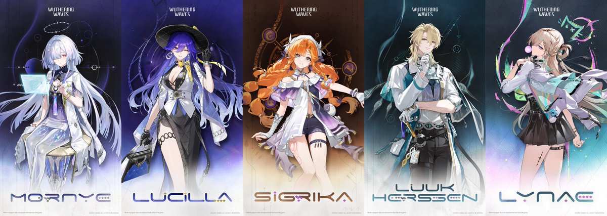 RunyaLMAO's tweet image. ALL WUTHERING WAVES 3.0 CHARACTERS 

• Mornye 
• Lucilla 
• Sigrika 
• Luuk Herssen
• Lynae

#Mornye #Lynae #Sigrika #LuukHerssen #Lucilla #WutheringWaves #WutheringWaves3ꓸ0 #LahaiRoi #ラハイロイ #リューク・ヘルセン #鳴潮3ꓸ0