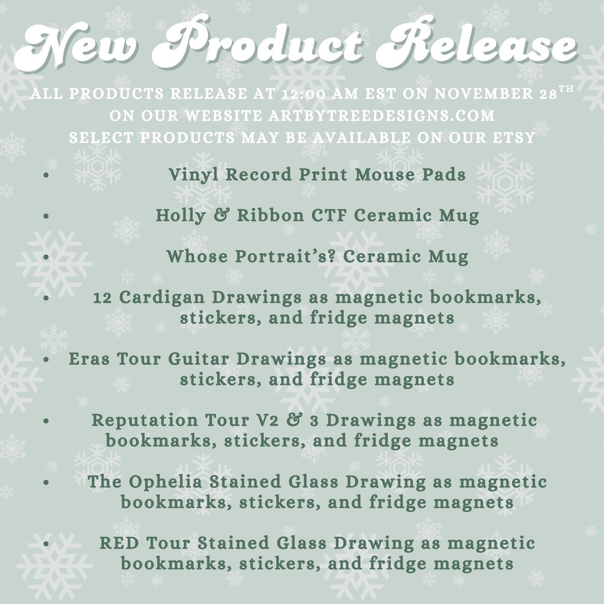 Willow_Reads's tweet image. ✨GIVEAWAYYYY✨

Winner receives one $25 gift card to my shop to use for Black Friday (or any time you want)

Intl

Must follow, like, and rt this post

Ends Thursday evening

Comment which new item (listed in photos) you are most excited for or most want!!