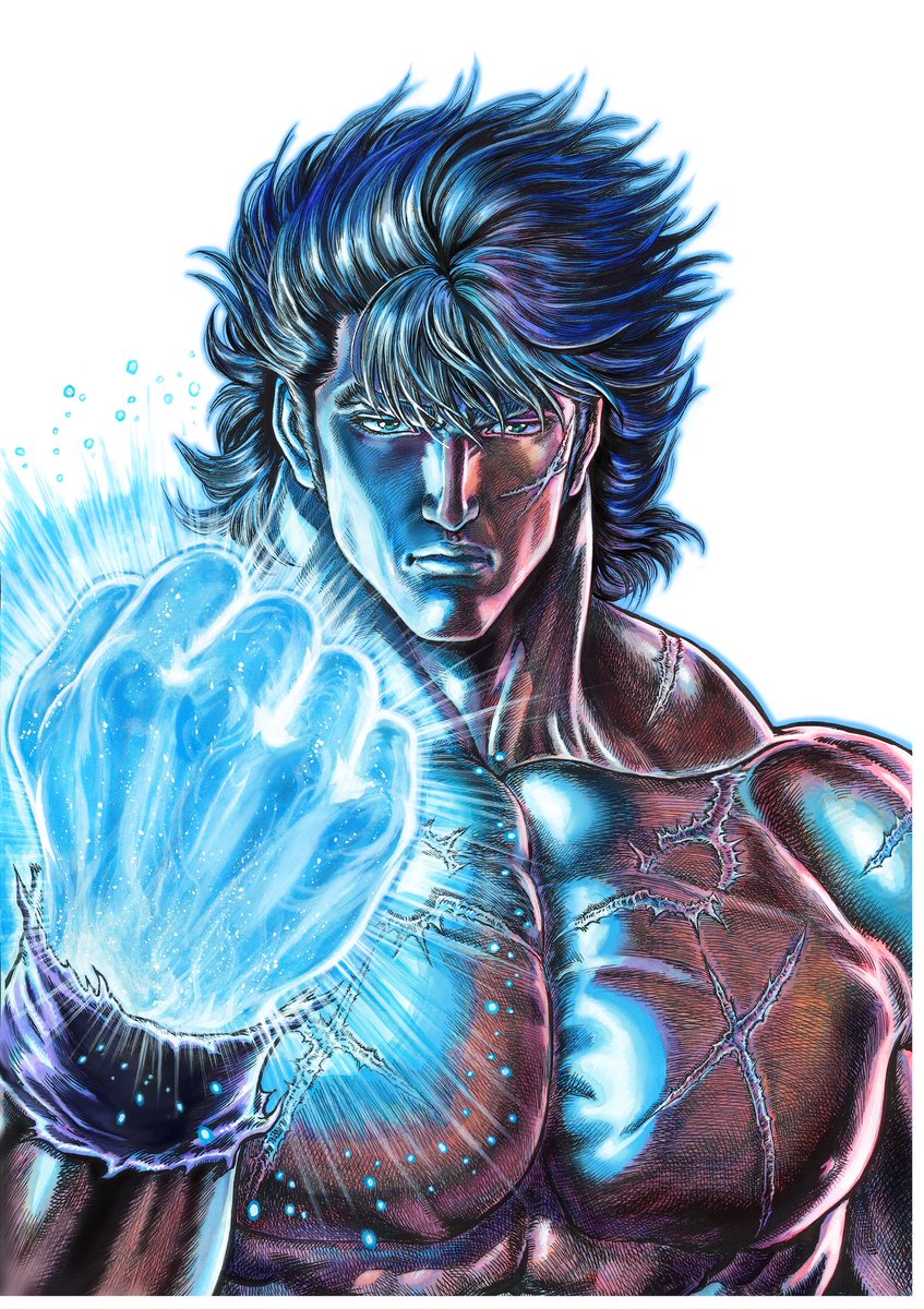 蒼天の拳リジェネシス6巻🔥 霞拳志郎💫 カラー原画🎨&線画✒︎