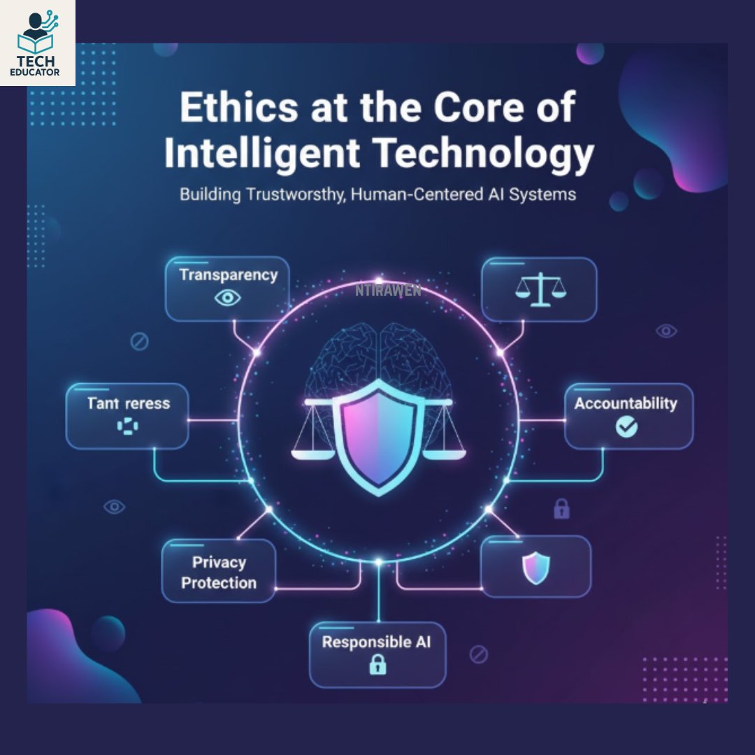 tech_educator's tweet image. Ethics at the Core of Intelligent Technology