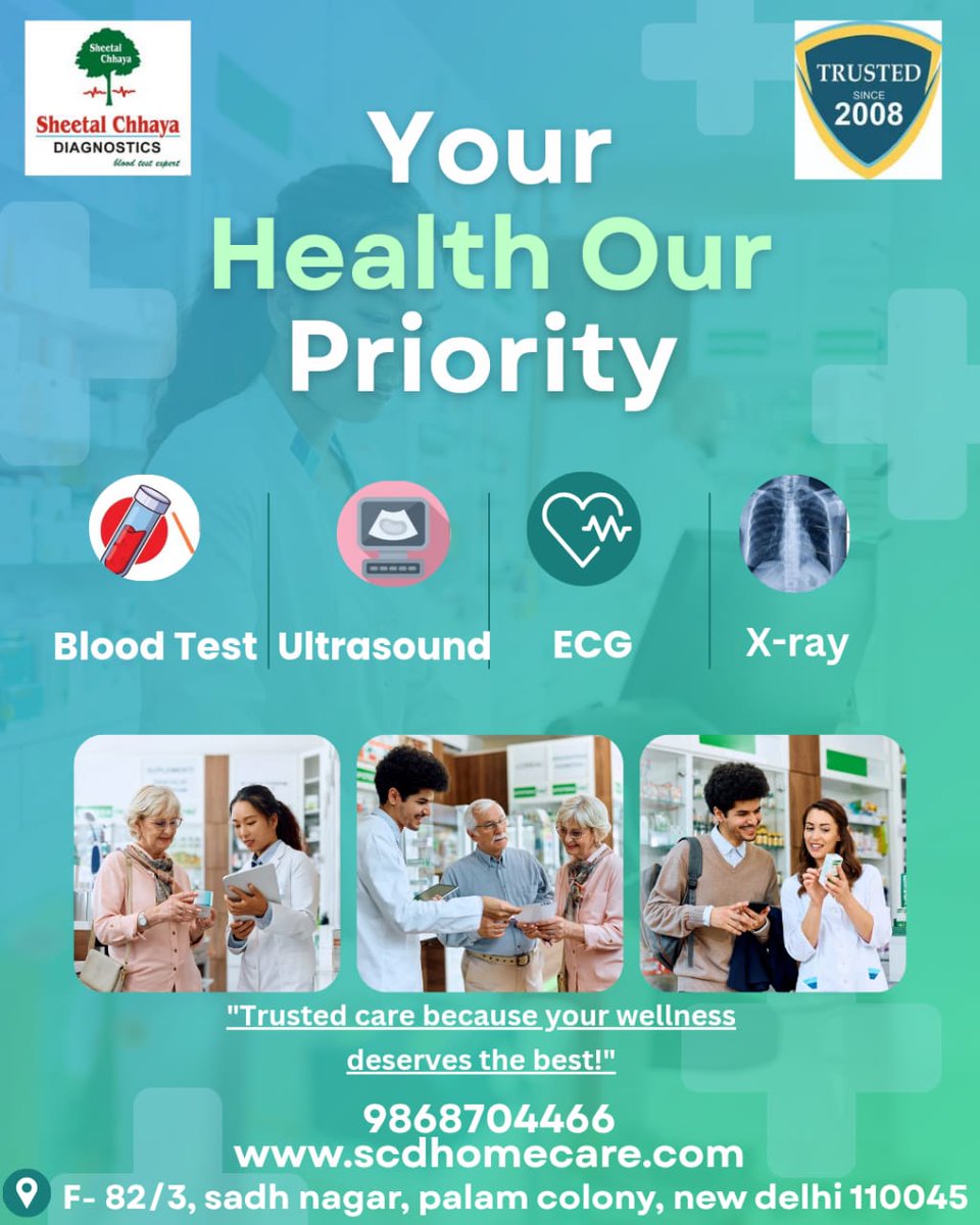 ajaykaushik28's tweet image. want x-ray, ECG and Blood Test done at your Home than must contact SCD Homecare. for booking call now 9868704466.
#xrayathome #ecgathome #bloodtestathome #scdhomecare #sheetalchhayadiagnostics #bestlabindelhi