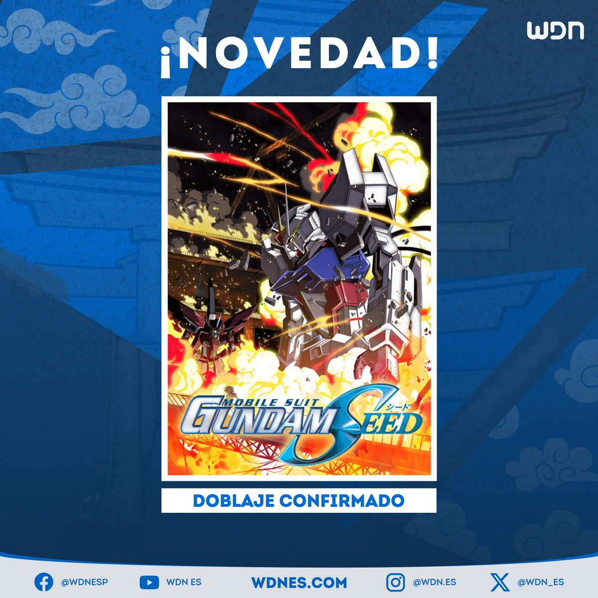 wdn_es's tweet image. 🎙️ | Doblaje
El doblaje inedito de &quot;Mobile Suit Gundam Seed&quot; llega este viernes a Azteca 7 a las 12:30 p.m.  (vía @TVLaint)
#Anime #GundamSeed #Doblaje #Mexico #MobileSuitGundam
