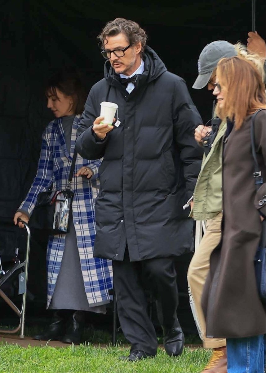 pascalarchive's tweet image. Pedro Pascal on the set of ‘BEHEMOTH!’