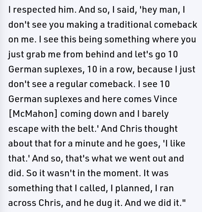 KG_BLK23's tweet image. Steve Austin told CTE man to give him 10 consecutive German suplexes on his cooked neck on a taped SD. Wrestlers are dumb asl