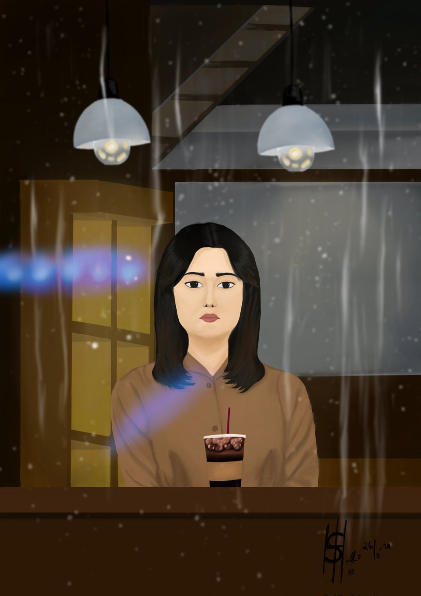 HS_aitchs's tweet photo. This is me trying to practice drawing a  scene from a drama My liberation notes. https://t.co/AyEh9KW9RN