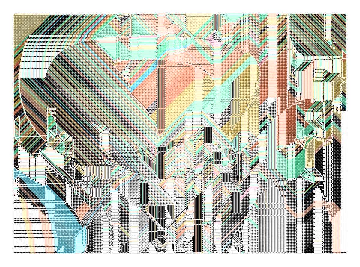 CCDDBB's tweet image. Plottable Mess #223

 #javascript #plotterart #plottertwitter #generativeart #genart #digitalart #abstractart #graphicart #nftart