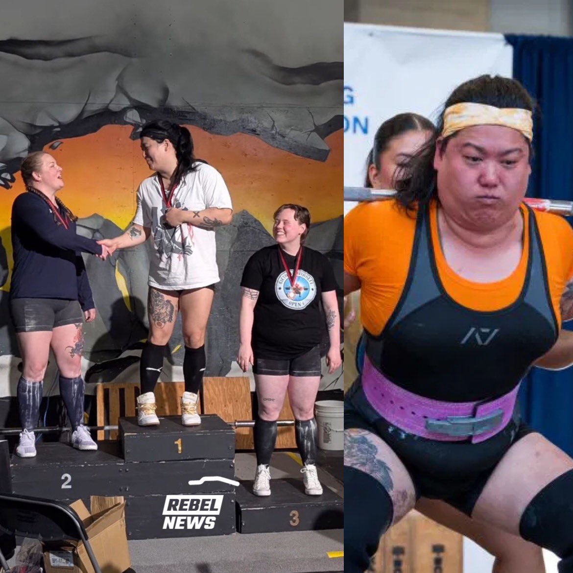 DreaHumphrey's tweet image. BREAKING TRANS NEWS:

I just learned that, biological male, Audrey Yun, has taken 1st place on the women’s podium AGAIN.

This time it was in the Victoria Women’s Barbel Open / Power lifting.