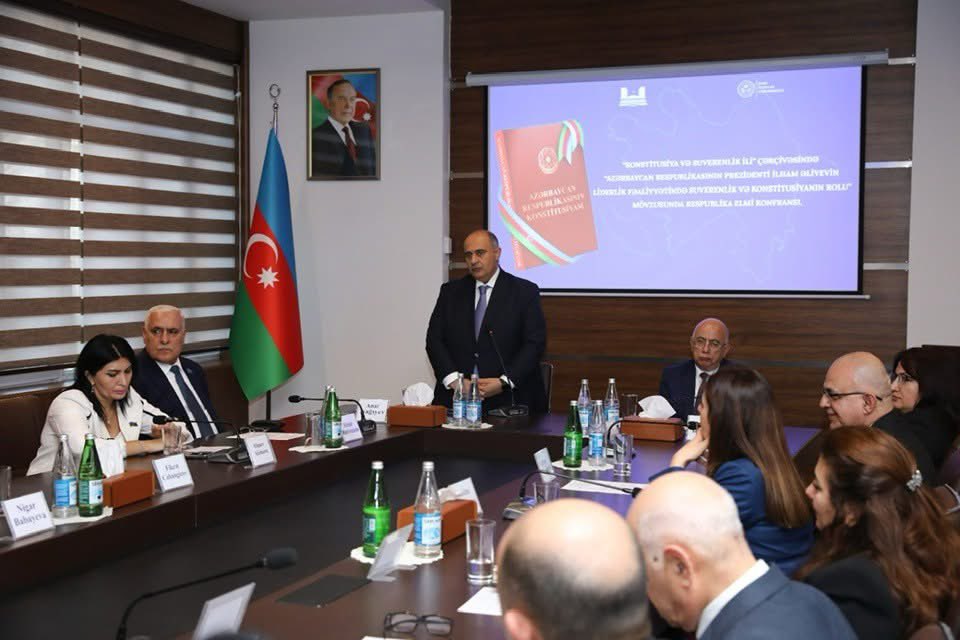 SevinjF's tweet photo. Baku Slavic University, jointly with the Committee on Science and Education of the Milli Majlis, held a scientific conference on “Sovereignty and the Constitution in President Ilham Aliyev’s Leadership.”
#Azerbaijan #IlhamAliyev #Sovereignty #Constitution #BSU #MilliMajlis https://t.co/hAUEFvrtSH
