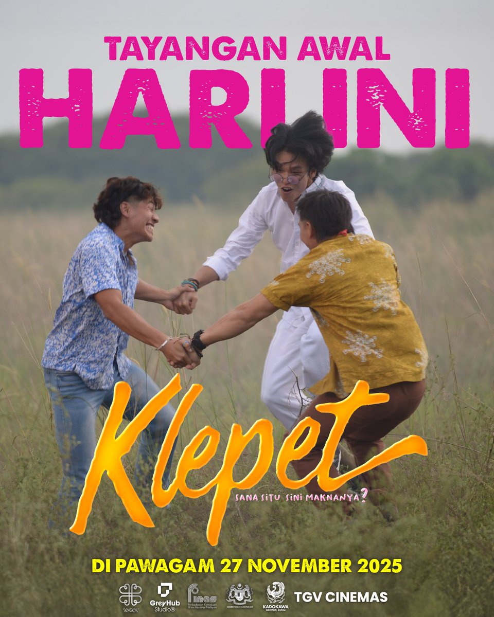 TGVCinemas's tweet photo. 🚨 MengKLEPET Kegembiraan 🚐

WOHOOOOO dah boleh tonton #KLEPET kat TGV bermula HARI INI guys! Kalau korang nak hilangkan stress, ubat hati yang luka, nak ringankan kepala, pergilah tengok #FilemKLEPET ni harini ok?! Dapatkan tiket SEKARANG! 🎟️ https://t.co/9xa3vt3X3k

#KlepetMovie #Under18 #SanaSiniSitu #Maknanya #KlepetXU18 #KlepetFilm